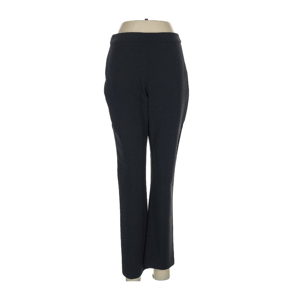 Jenni Kayne High Rise Trouser Cropped Work Pant Black Poplin Sz 6 Stretch Office